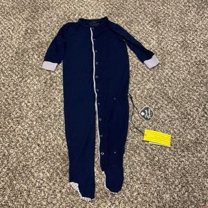 Sweet bamboo navy footie